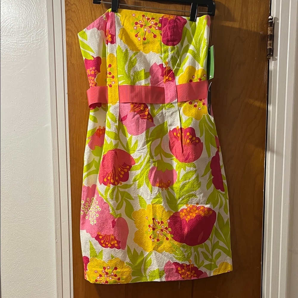 Lilly Pulitzer Flowered Strapless Dress